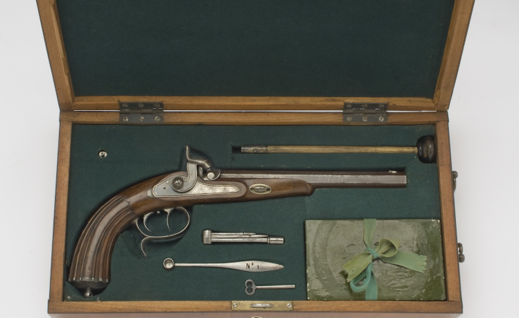 0501 Schweizerische Perkussionspistole um 1865 Napoleonmuseum Arenenberg